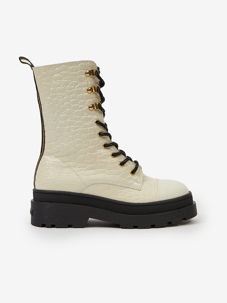 Scotch & Soda Aubri Mid Boot Off White Croco Gležnarji