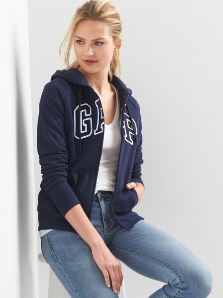 GAP Zip Logo Pulover