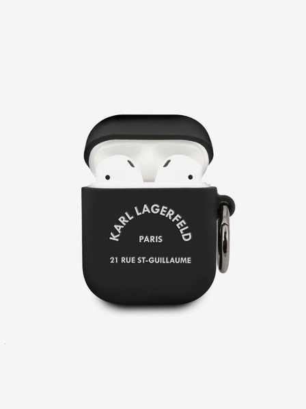 Karl Lagerfeld AirPods 1/2 Black Ovitek