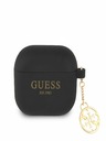 Guess 4G Charm Silikonové AirPods 3 Black Ovitek