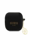 Guess 4G Charm Silikonové AirPods Pro 2 Black Ovitek