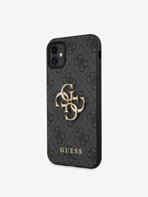 Guess PU 4G Metal Logo Zadní Kryt pro iPhone 11 Grey Ovitek za telefon