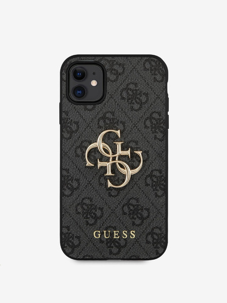 Guess PU 4G Metal Logo Zadní Kryt pro iPhone 11 Grey Ovitek za telefon