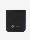 Guess PC/TPU Glitter Flakes Metal Logo Zadní Kryt pro Samsung Galaxy Z Flip 5 Black Ovitek za telefon