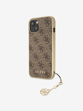 Guess 4G Charm Zadní Kryt pro iPhone 13 Brown Ovitek za telefon