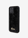 Guess Sequin Script Logo Zadní Kryt pro iPhone 12/12 Pro Black Ovitek za telefon