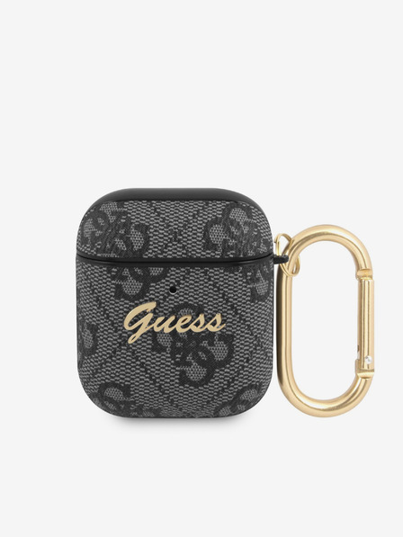 Guess 4G Script PC/PU AirPods 1/2 Black Ovitek