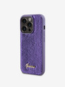 Guess Sequin Script Logo Zadní Kryt pro iPhone 15 Pro Purple Ovitek za telefon