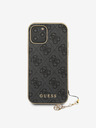 Guess 4G Charm Zadní Kryt pro iPhone 12/12 Pro 6.1 Grey Ovitek za telefon