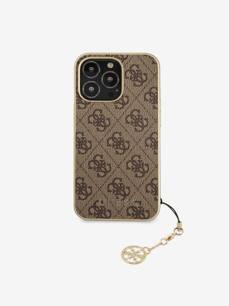 Guess 4G Charm Zadní Kryt pro iPhone 13 Pro Brown Ovitek za telefon