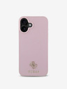 Guess PU Grained 4G Small Metal Logo MagSafe Zadní Kryt pro iPhone 16 Pink Ovitek za telefon