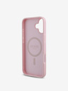 Guess PU Grained 4G Small Metal Logo MagSafe Zadní Kryt pro iPhone 16 Pink Ovitek za telefon