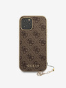 Guess 4G Charm Zadní Kryt pro iPhone 12/12 Pro 6.1 Brown Ovitek za telefon