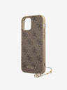 Guess 4G Charm Zadní Kryt pro iPhone 12/12 Pro 6.1 Brown Ovitek za telefon