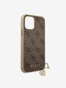 Guess 4G Charm Zadní Kryt pro iPhone 12/12 Pro 6.1 Brown Ovitek za telefon