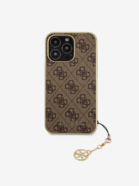 Guess 4G Charm Zadní Kryt pro iPhone 13 Pro Max Brown Ovitek za telefon