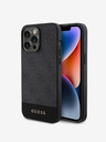 Guess PU 4G Stripe MagSafe Zadní Kryt pro iPhone 15 Pro Max Black Ovitek za telefon