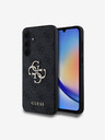 Guess PU 4G Metal Logo Zadní Kryt pro Samsung Galaxy A35 5G Grey Ovitek za telefon