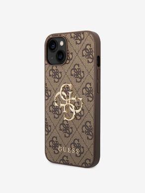 Guess PU 4G Metal Logo iPhone 14 Plus Brown Ovitek za telefon