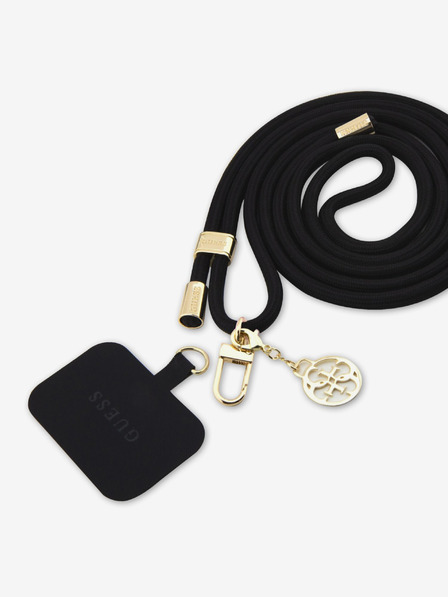 Guess Crossbody Cord 4G Charm Gold/Black Ovitek za telefon