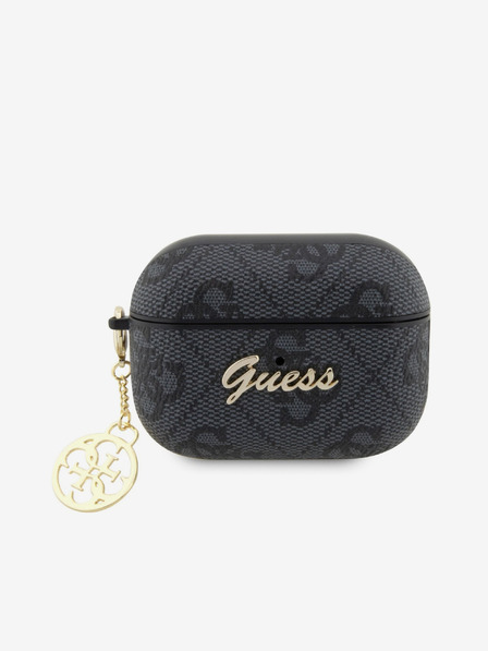 Guess 4G Script PC/PU Charm AirPods Pro 2 Black Ovitek