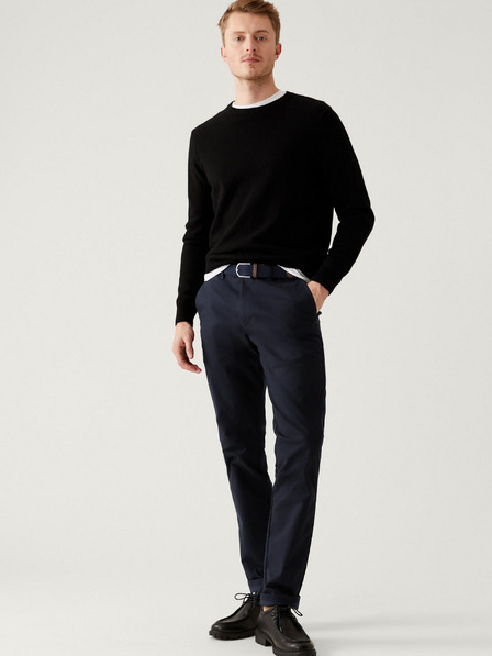 Marks & Spencer Temno modre moške hlače chino Marks & Spencer