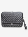 DKNY PU Leather Checkered Pattern and Stripe Notebook 15/16 Black" Ovitek