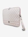 DKNY PU Leather Checkered Pattern and Stripe Notebook 13/14 Pink" Ovitek