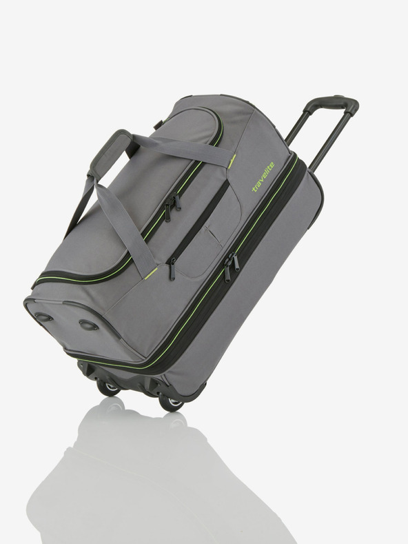 Travelite Basics Wheeled duffle S - šedo-zelená Torba