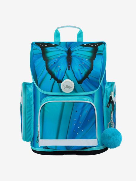 BAAGL  Modra šolska torba Ergo Baagl Butterfly