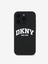 DKNY Liquid Silicone Arch Logo MagSafe Zadní Kryt pro iPhone 16 Pro Max Black Ovitek za telefon