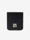 DKNY PU Leather Stack Logo Zadní Kryt pro Samsung Galaxy Z Flip 6 Black Ovitek za telefon