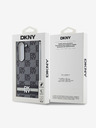 DKNY PU Leather Checkered Pattern and Stripe Samsung Galaxy Z Fold 6 Black Ovitek za telefon