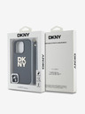 DKNY PU Leather Stack Logo Wrist Strap iPhone 16 Pro Max Black Ovitek za telefon