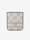 DKNY PU Leather Checkered Pattern and Stripe Samsung Galaxy Z Flip 6 Pink Ovitek za telefon