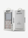 DKNY PU Leather Checkered Pattern and Stripe Samsung Galaxy Z Flip 6 Pink Ovitek za telefon