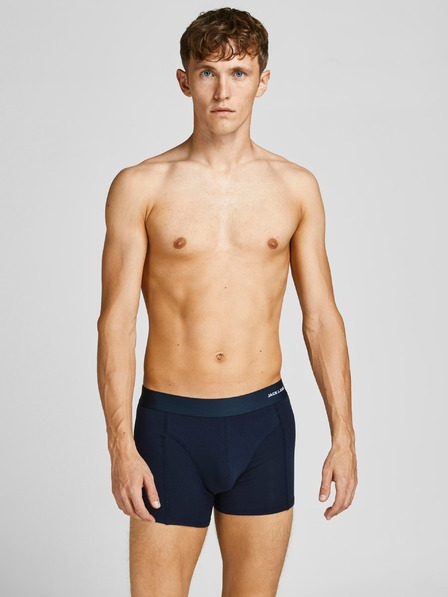 Jack & Jones Komplet treh moških boksarskih hlač v temno modri, bordo in črni barvi Jack & Jones Basic