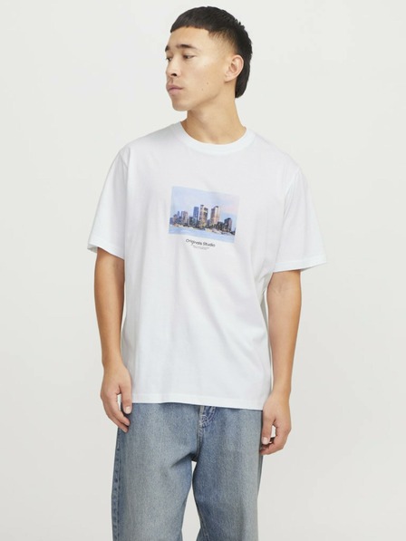 Jack & Jones Bela moška majica Jack & Jones Vesterbro
