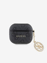 Guess 4G Script PC/PU Charm Pouzdro pro AirPods 3 Black Ovitek