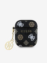 Guess PU 4G Peony Charm Pouzdro pro AirPods 1/2 Black Ovitek