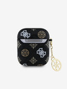 Guess PU 4G Peony Charm Pouzdro pro AirPods 1/2 Black Ovitek