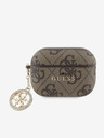 Guess 4G Script PC/PU Charm Pouzdro pro AirPods Pro 2 Brown Ovitek