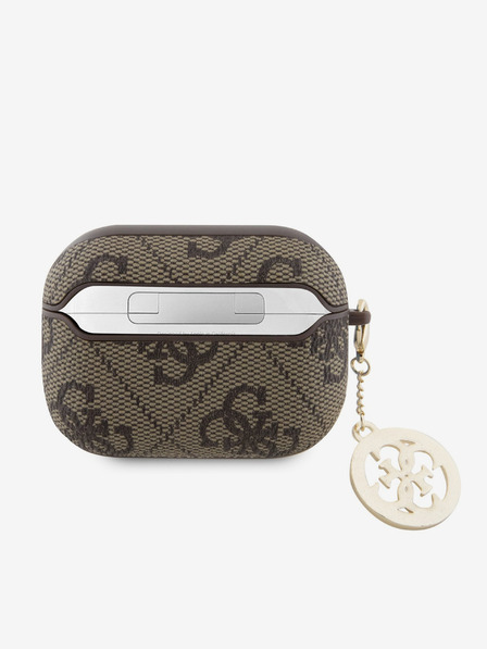 Guess 4G Script PC/PU Charm Pouzdro pro AirPods Pro 2 Brown Ovitek