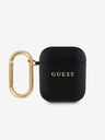 Guess PU Grained Classic Logo Pouzdro pro AirPods 1/2 Black Ovitek