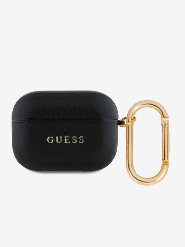 Guess PU Grained Classic Logo Pouzdro pro AirPods Pro Black Ovitek