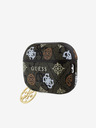 Guess PU 4G Peony Charm Pouzdro pro AirPods Pro 2 Brown Ovitek