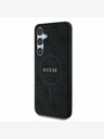 Guess PU Leather 4G Colored Ring MagSafe Zadní Kryt pro Samsung Galaxy S25+ Black Ovitek za telefon