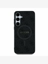 Guess PU Leather 4G Colored Ring MagSafe Zadní Kryt pro Samsung Galaxy S25+ Black Ovitek za telefon