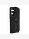 Guess PU Leather 4G Colored Ring MagSafe Zadní Kryt pro Samsung Galaxy S25+ Black Ovitek za telefon