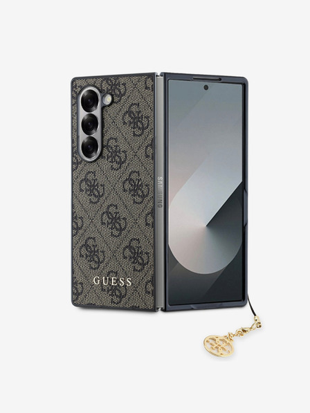 Guess 4G Charm Zadní Kryt pro Samsung Galaxy Z Fold 6 Brown Ovitek za telefon